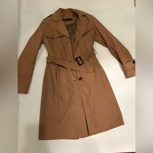 Kenneth Cole New York Women's Vintage Tan Trench Coat XS